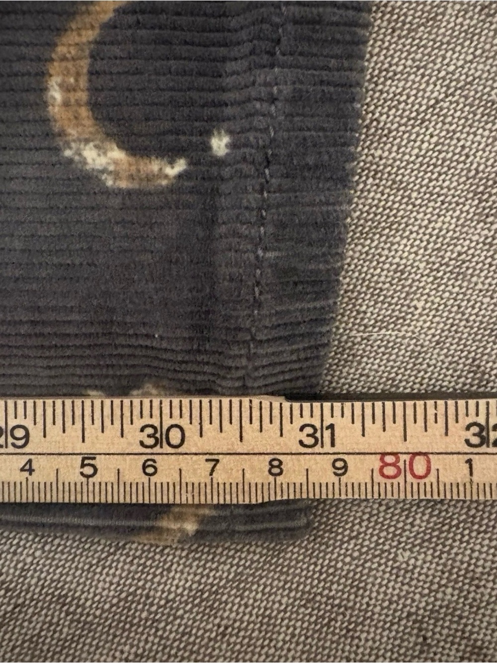 Pilcro Flare Gray Corduroy Bootcut Pants 25 Celestial Moon Whimsigoth Witchy - Picture 8 of 8